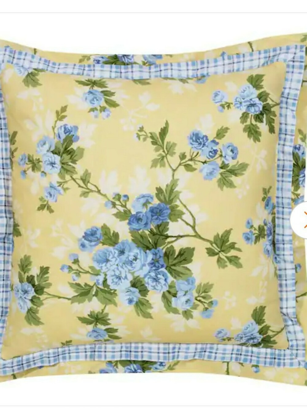 Laura Ashley Decorative Throw Pillow Cassidy Yellow Floral Print
